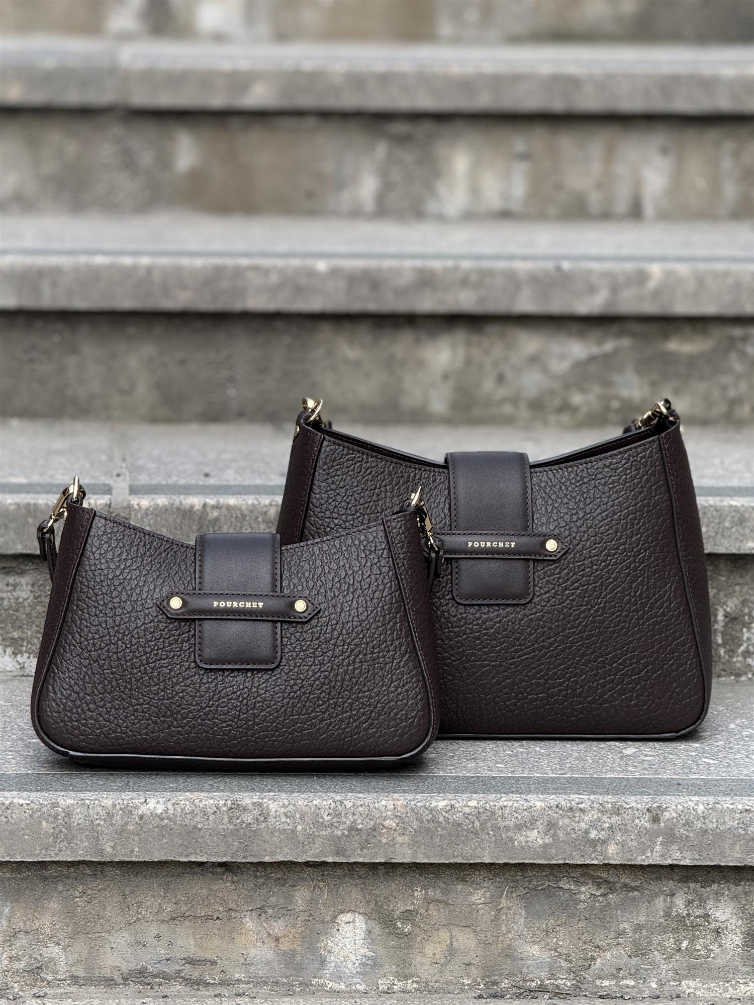 Fleuves Large Shoulderbag, Marron