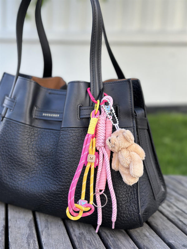 Bag Charm, Pink Teddy