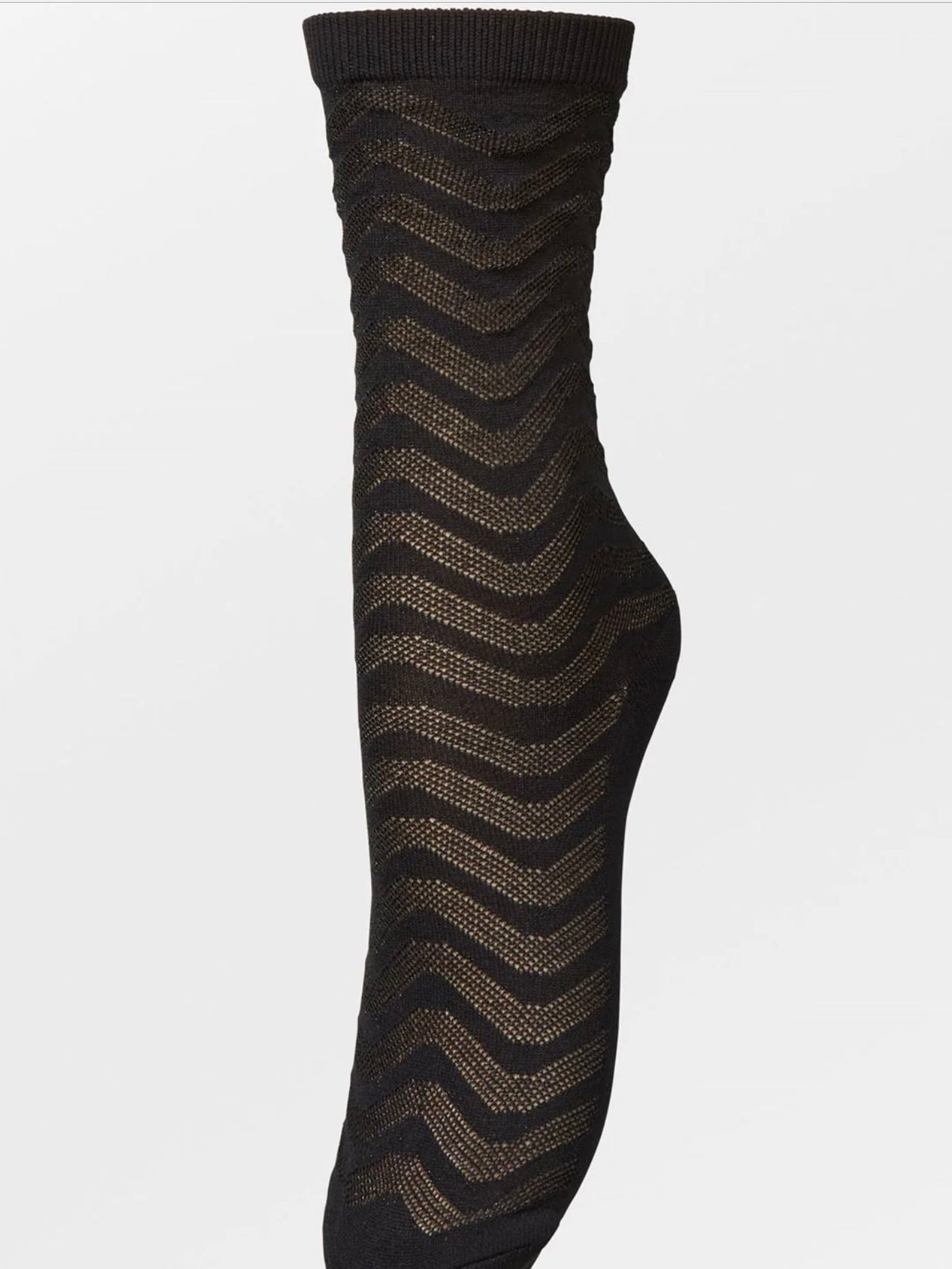 Mina Glitter Sock, Black