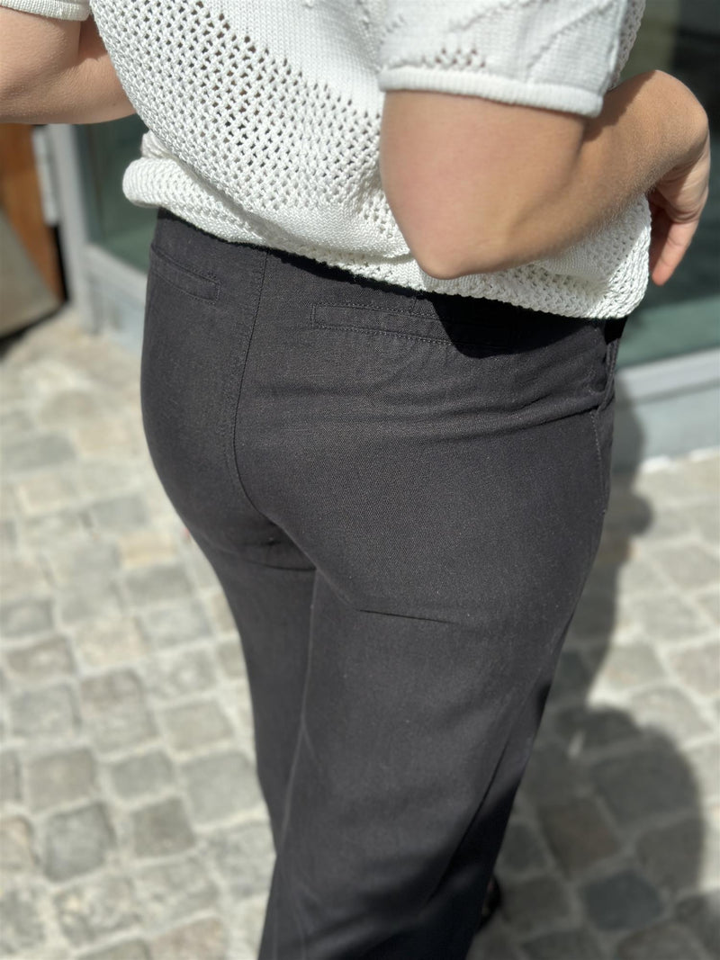 Tarita - Trousers Lin, Black