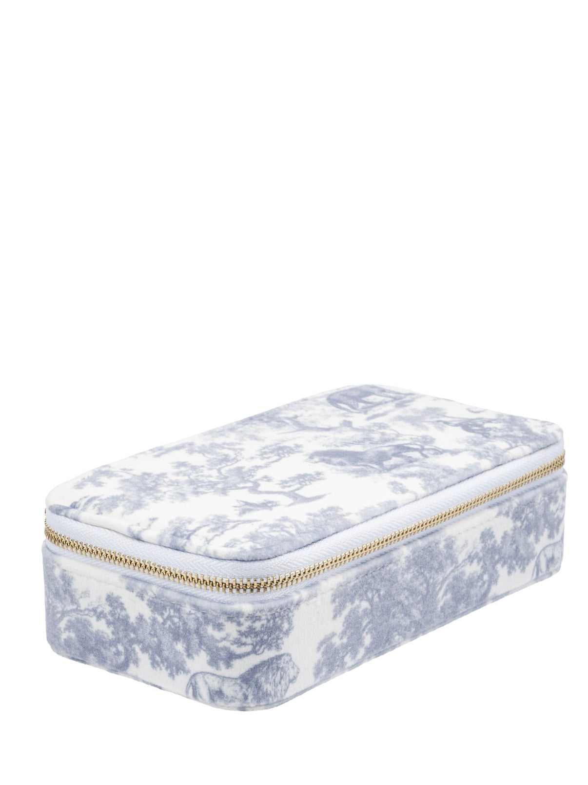 Velvet Jewellery Box, Blue