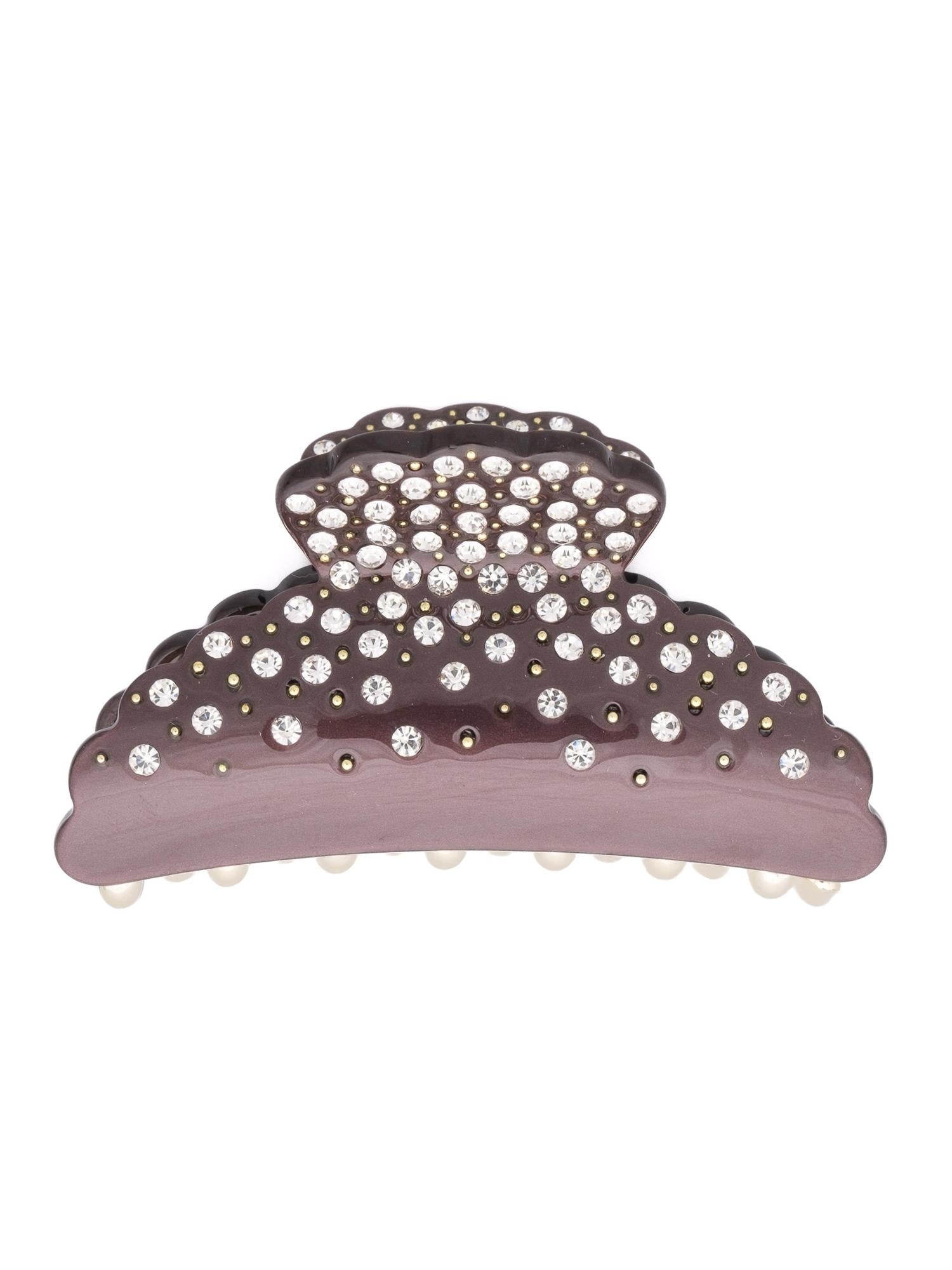 Crystal Hair Claw Large, Burgunder