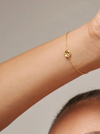 Bracelet Organic Clover, Gull