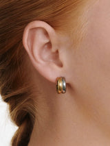 Vendela - Duo Stud Earrings Stainless Steel - Gold and Silver
