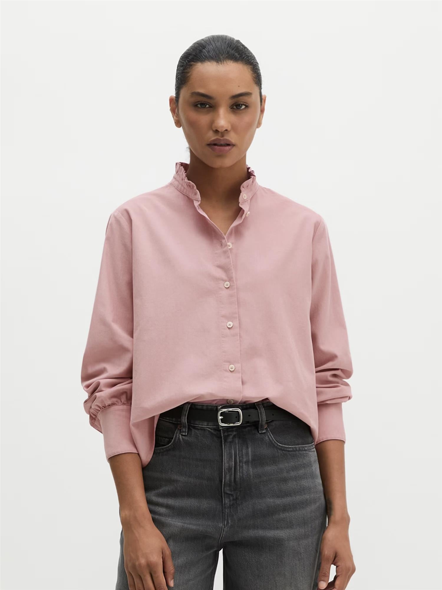 Woven Blouse, Misty Rose