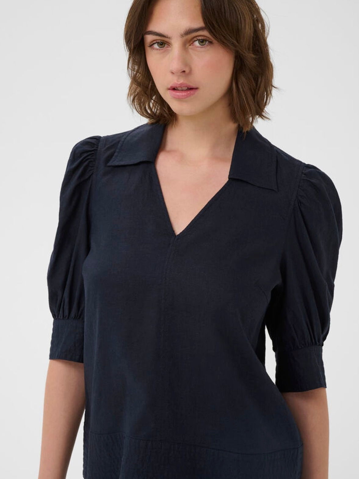 EDITH IW BLOUSE, Midnight Blue
