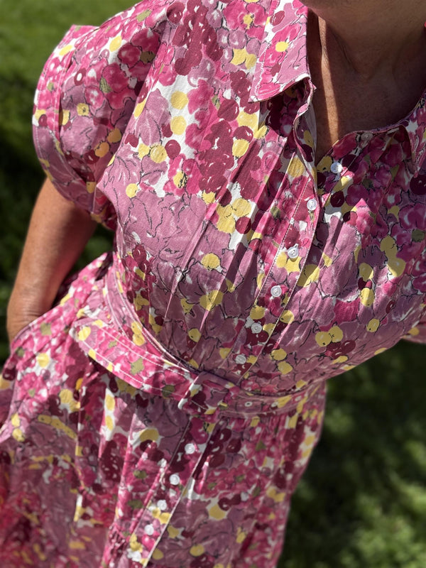 Poplin Shirt Dress, Bright Field