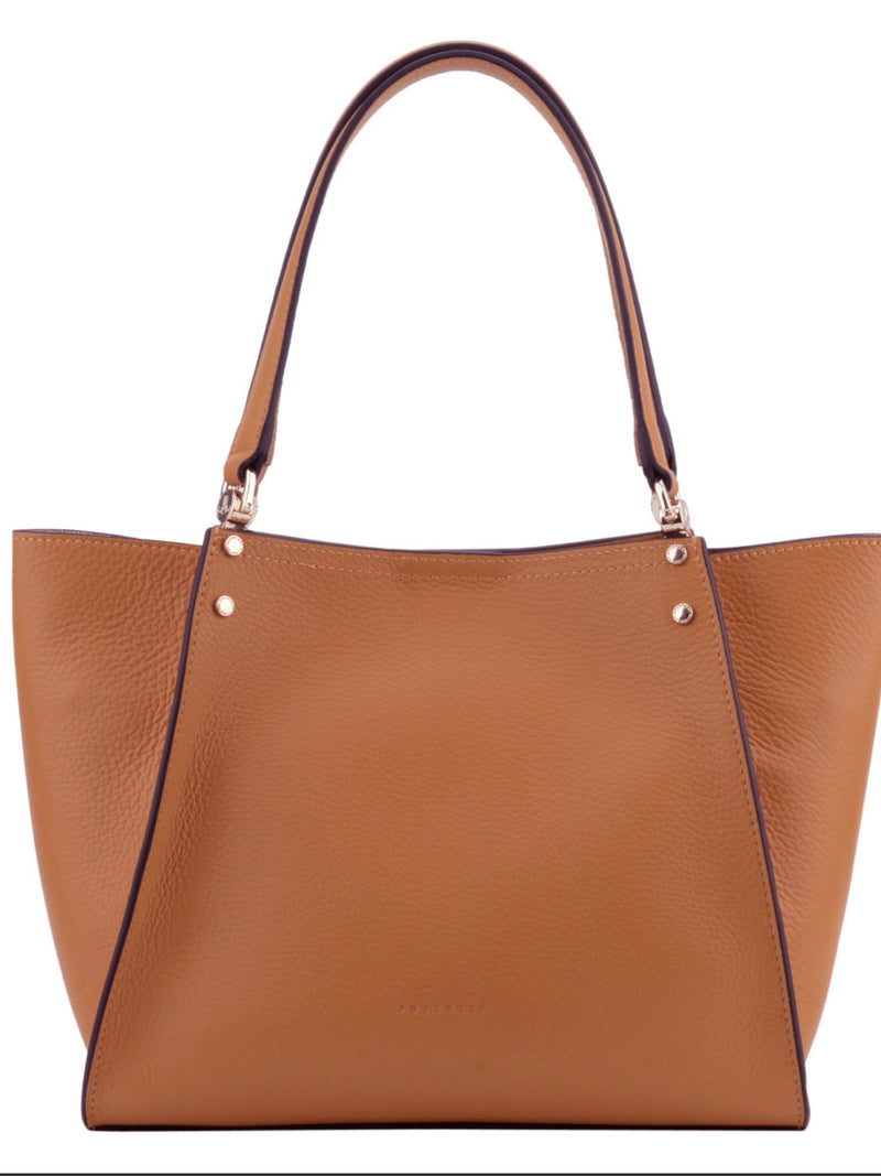 Hebdo, Small Tote, Camel