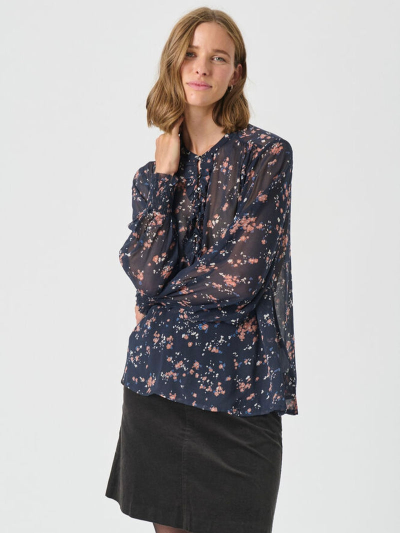 Varinka PW Blouse, Dark Navy
