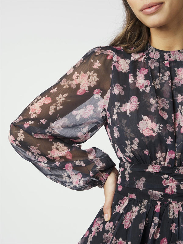 Mio Marigold Dress, Dark navy