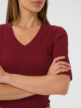 Dagna IW V T-shirt, Burgunder