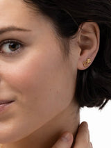 Irma - Clover Stud Earrings Stainless Steel - Gold