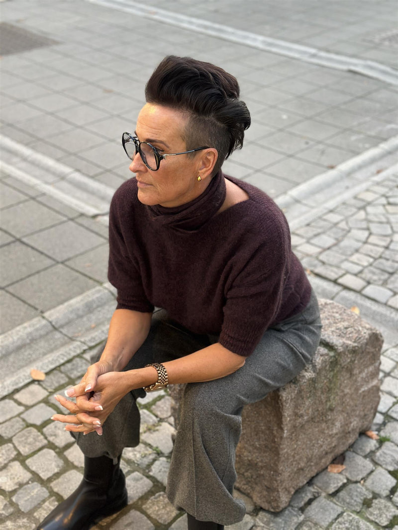 MOI Pullover, Red wine Melange