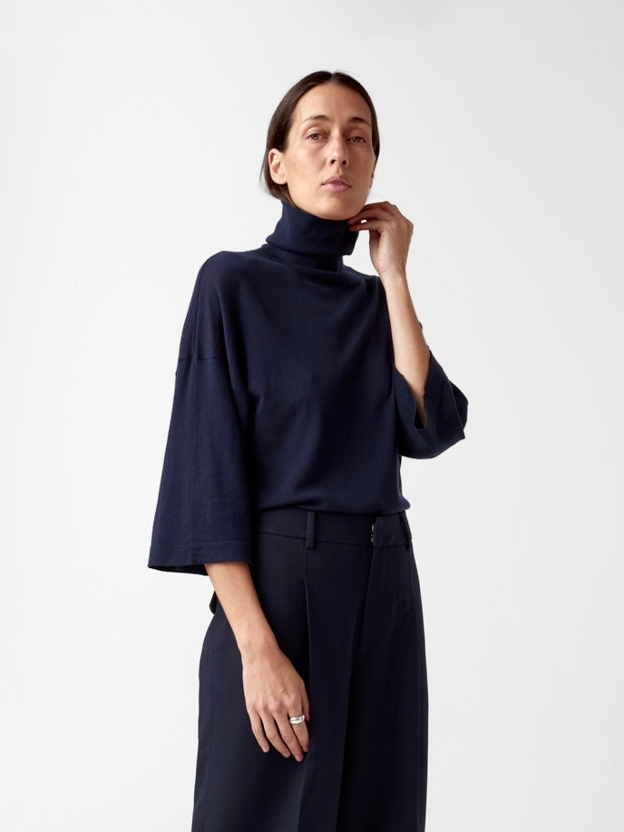 Tia Merino Knit, Navy