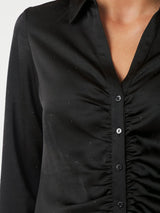 Christy Heavy Sateen Bedaz Shirt, Black