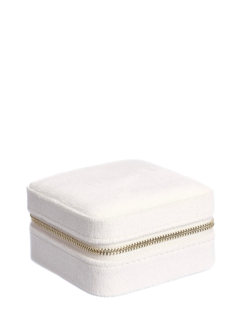 Velvet Jewellery Box Mini, Off White