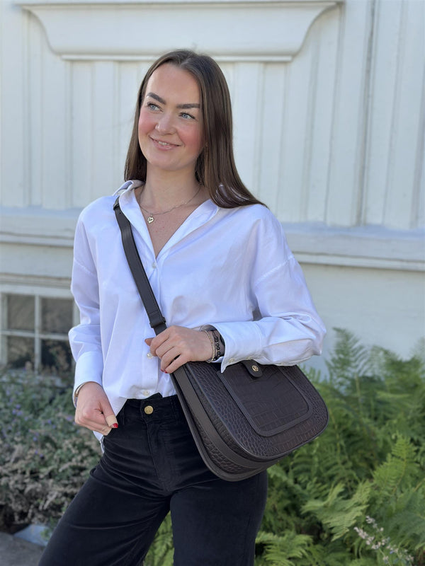 Bridesoft shoulderbag, Crocco Marron