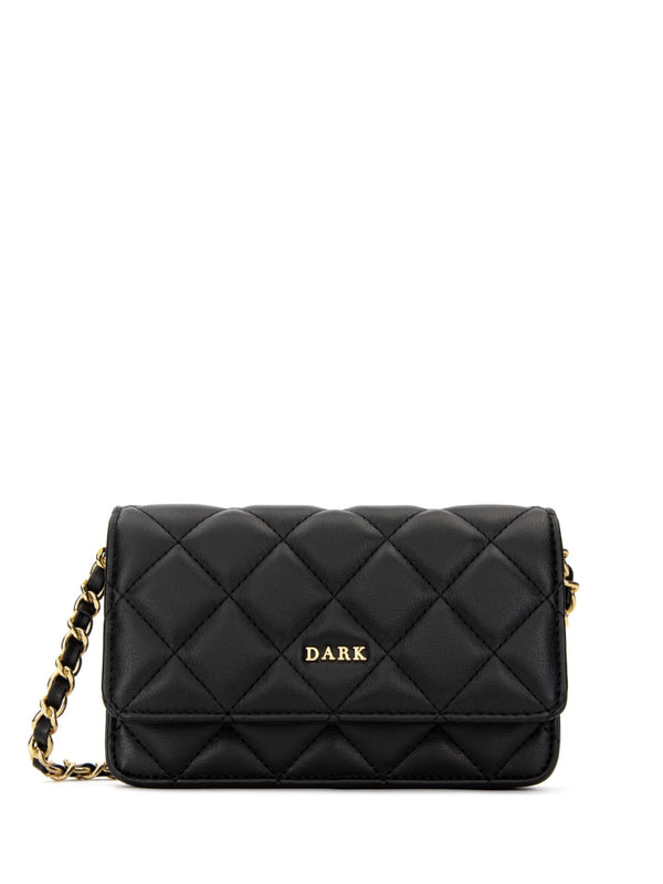 Leather Quilted Mini Bag, Black