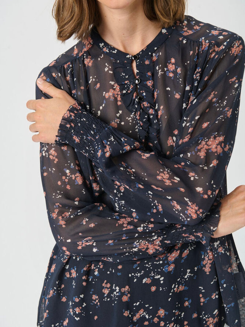 Varinka PW Blouse, Dark Navy