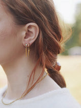 Pim - Spike Hoop Earrings Stainless Steel - Gold