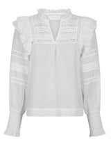Mauri S Voile Blouse, White