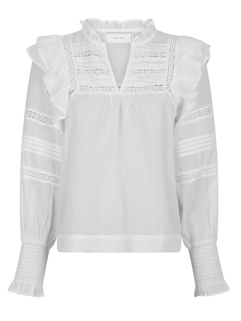 Mauri S Voile Blouse, White