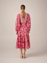 Cotton Slub Midi Dress, Poppy Meadow