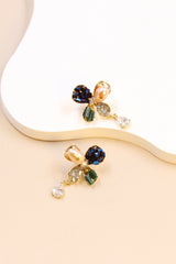 Earrings, Flower crystal