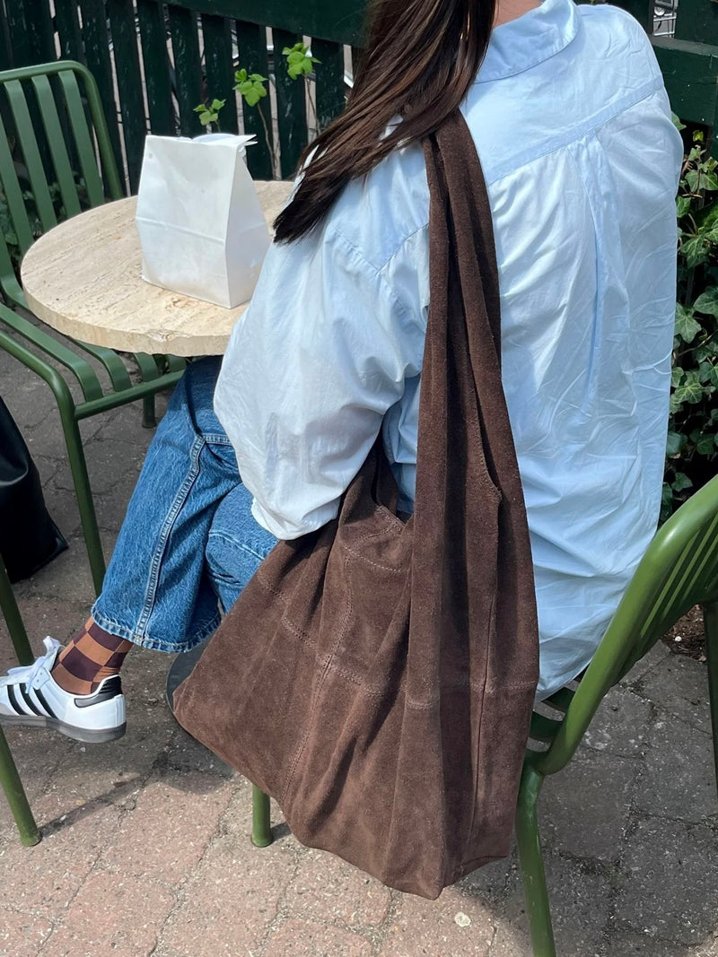 Suede Dalliea Bag, Hot Fudge