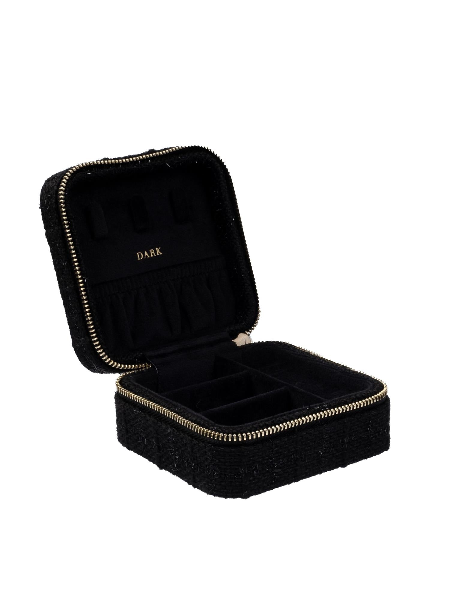 Tweed Jewellery Box Mini, Black