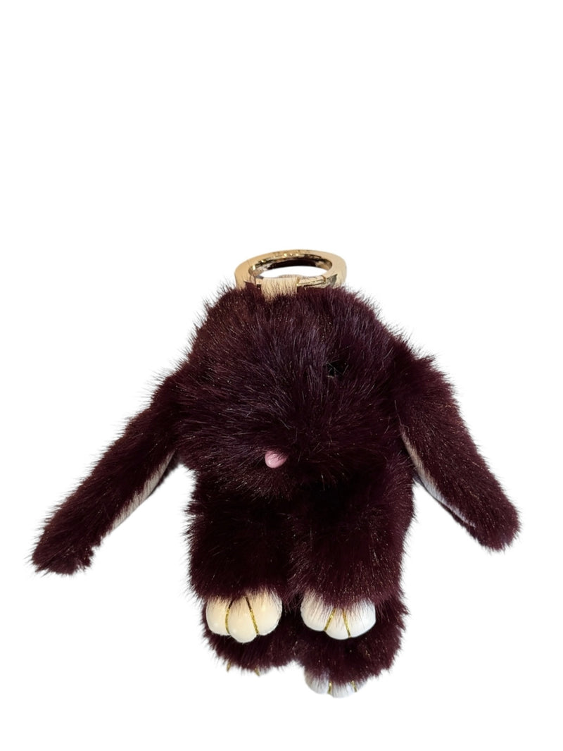 Bunny Bag Charm, Maroon