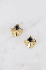 Earrings, Chip curl Black