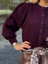 Sara Cardigan, Plum
