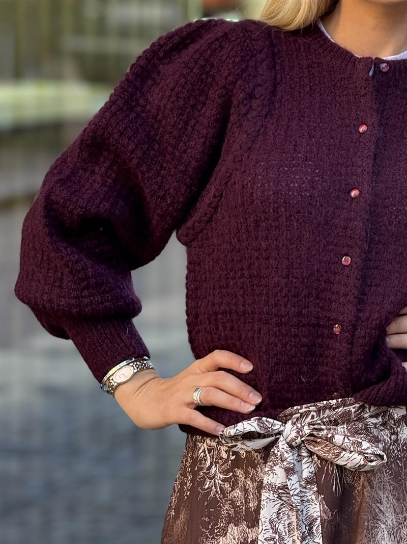 Sara Cardigan, Plum