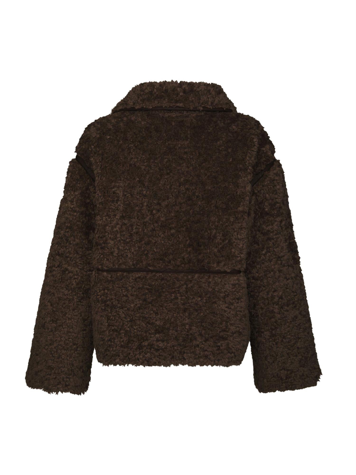 Castor Faux Fur Jacket, Brown