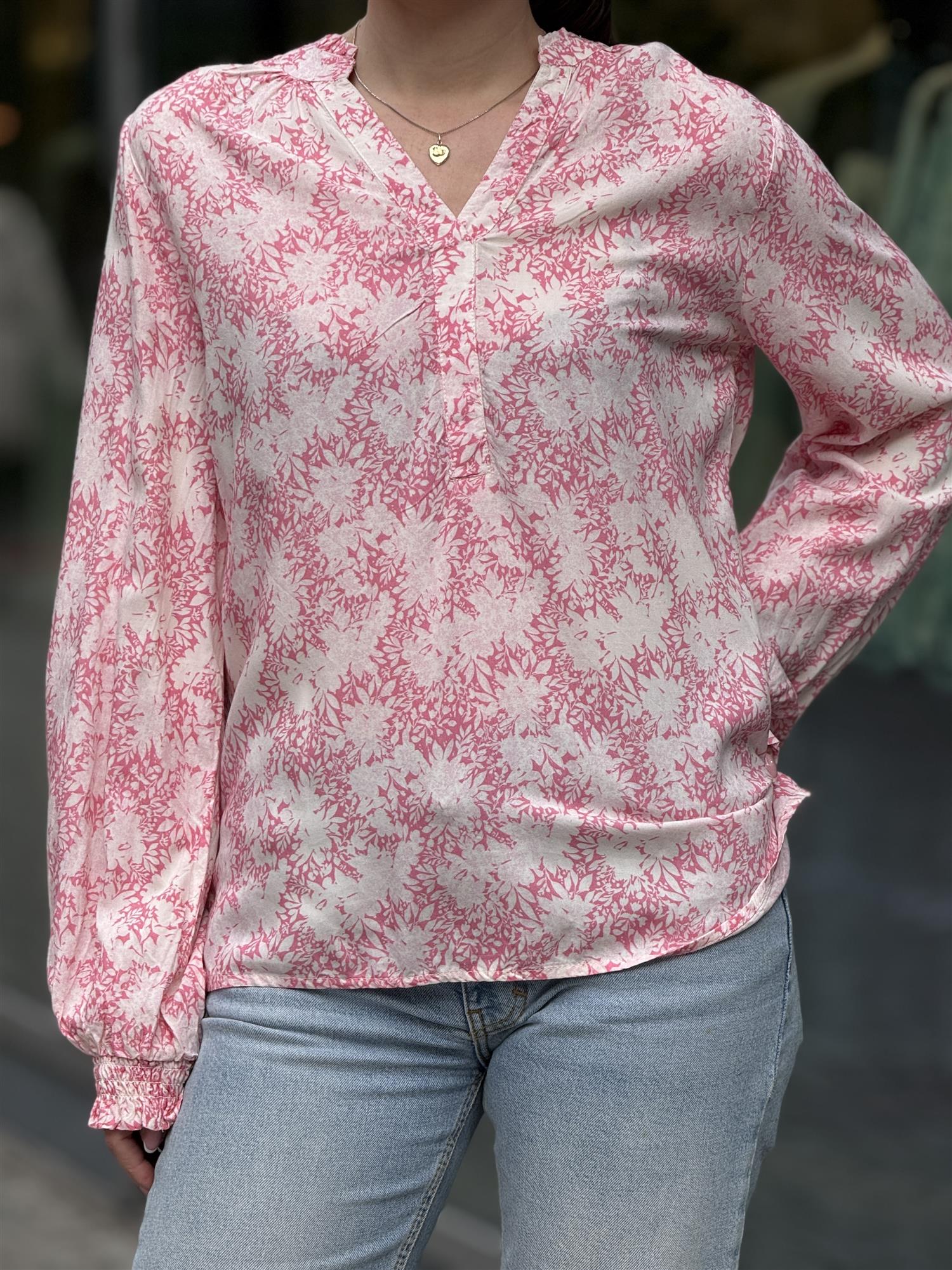 Sadie Shirt, Coral Blush