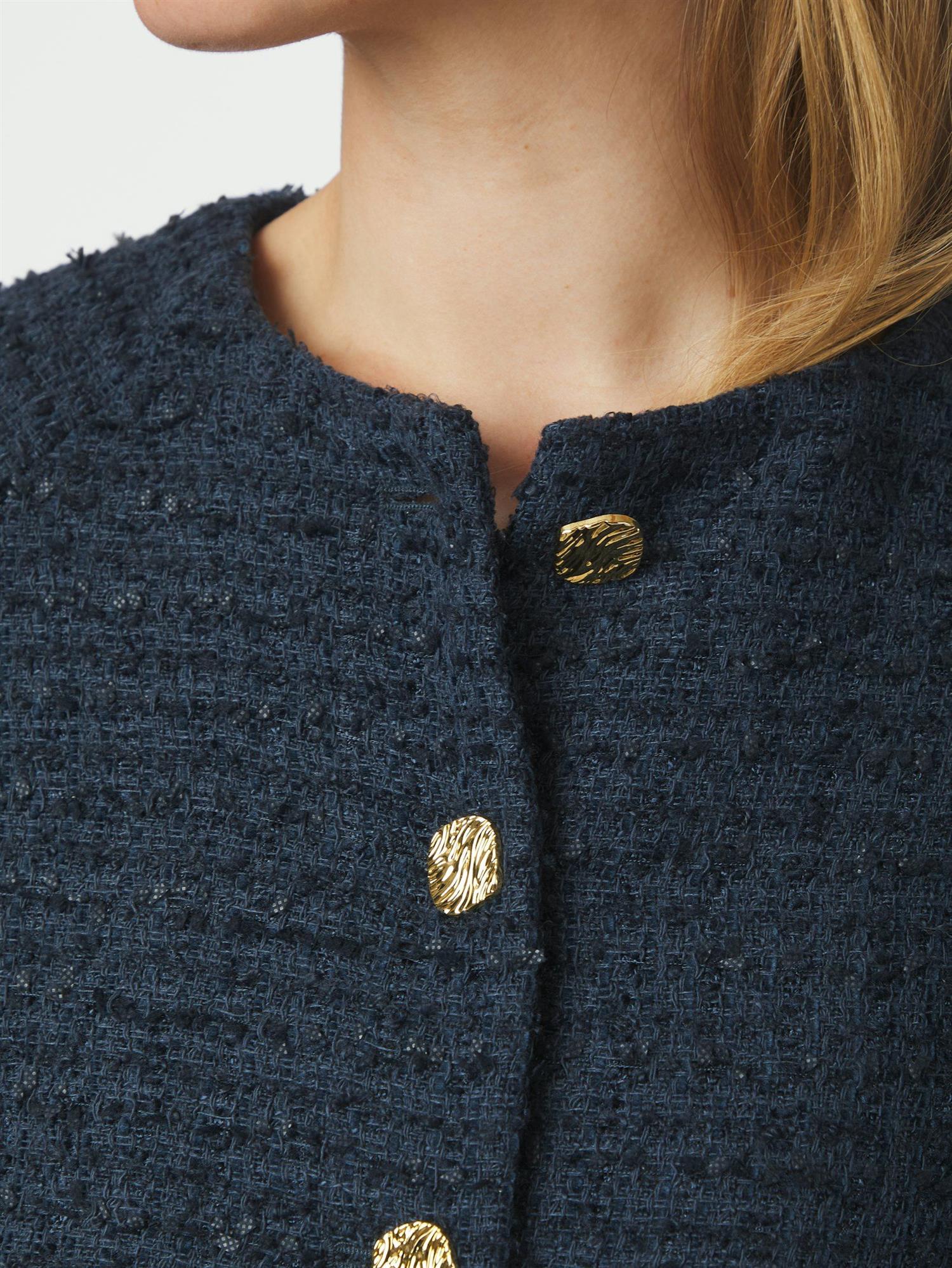 Rosella Boucle Mini Jacket, Navy