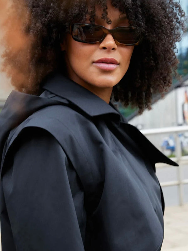 Regndråpe Trench Coat, Black