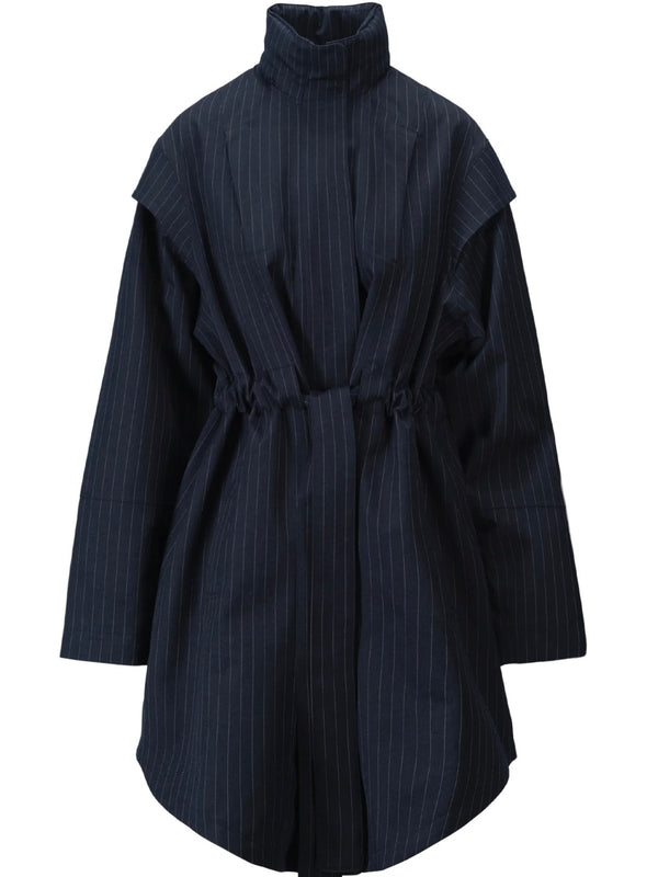 Monsun Coat, Navy pinstripe