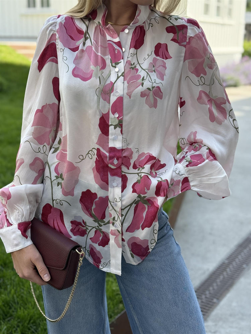 Organza Collared Blouse, Delicate