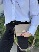 Anjou Clutch Suede, Mastic