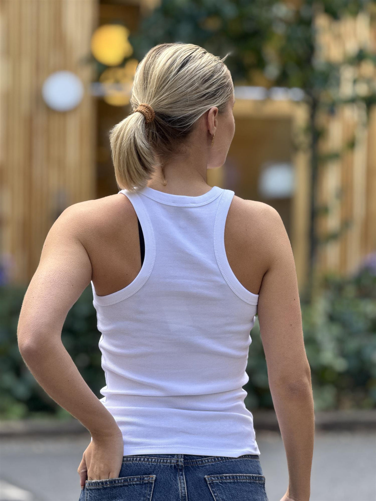 Billie Singlet, White