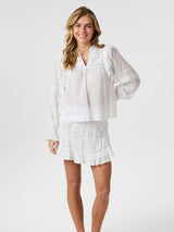 Mauri S Voile Blouse, White