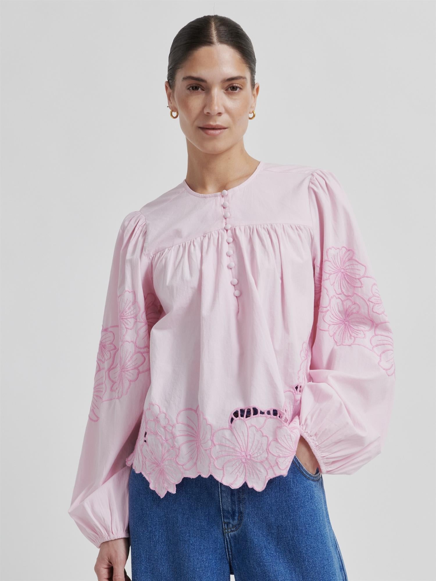Elinor Blouse, Pink Lilac