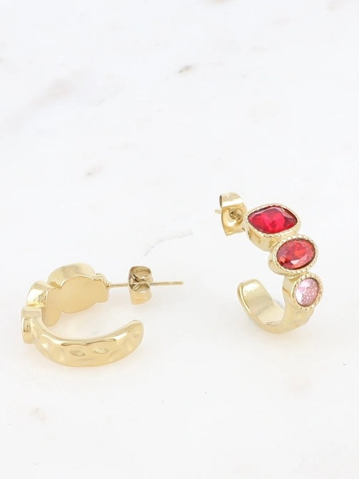 Hoop earring, Red