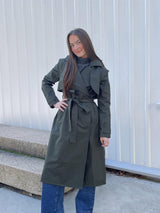 Regndråpe Trench Coat, Green