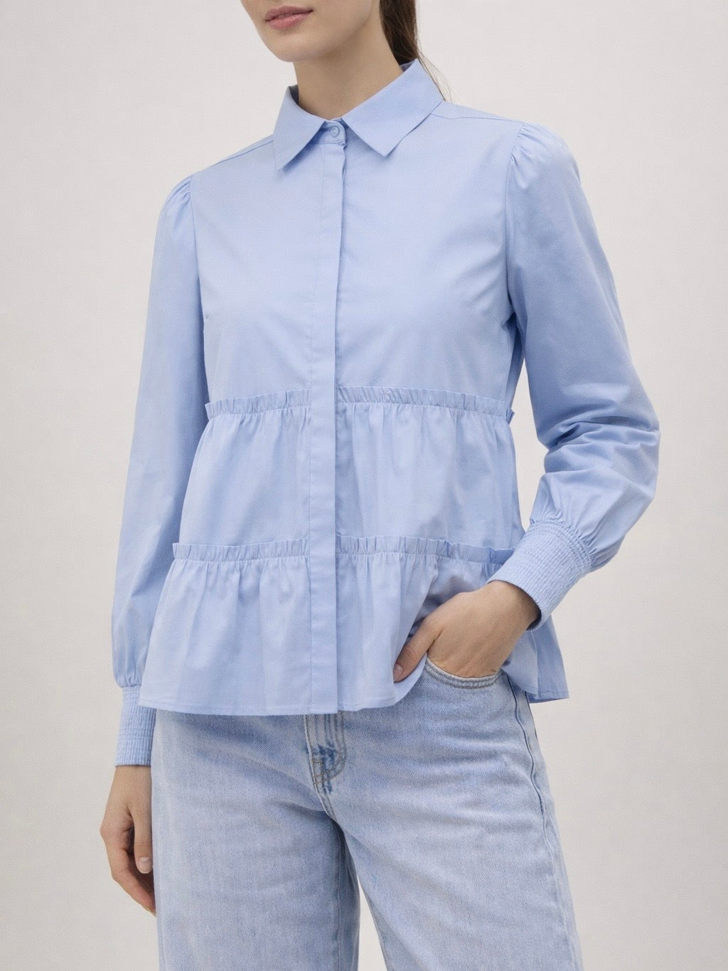LR-ISLA SOLID 95 Shirt, Light Blue