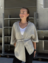 SANNE Poncho, Grey Melange