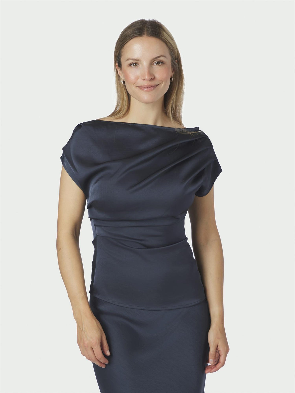 Mabelle Heavy Sateen Top, Blue