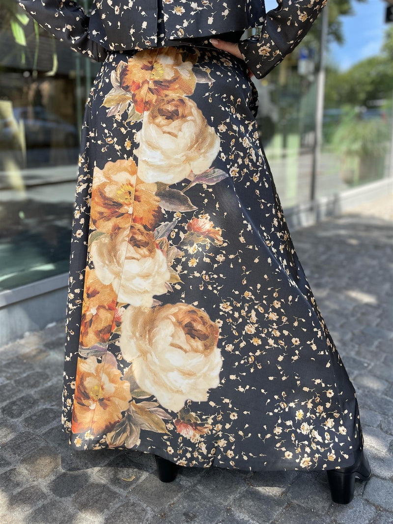 Tailored Satin Skirt